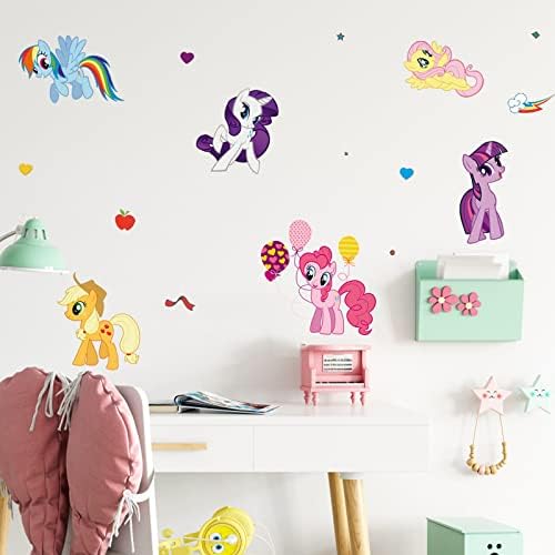 Adesivos de parede do quarto de meninas para pequenos decalques de decoração de salas de pônei decalques de parede removíveis