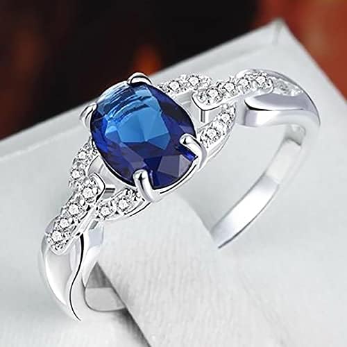 2023 Novo anel Diamante Saphire Ring Gift Shape Ringdiamond Ring Big Ring Vintage Blue Gemstone Ring Ring Ring Ring Grandes