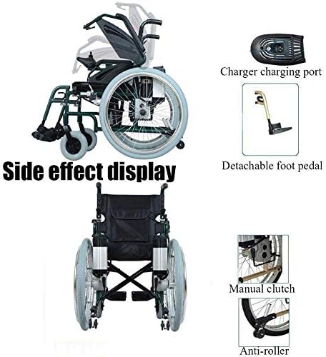 Cadeira de rodas portátil e confortável Cadeira de rodas elétrica dobrável elétrico Inteligente Carregar cadeiras