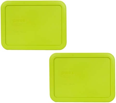 Pacote Pyrex-2 itens: 7210-PC 3 xícara Edamame Green Retângulo plástico tampas de armazenamento de alimentos feitas nos EUA