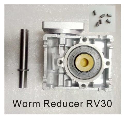 Davitu DC Motor - Redutor de velocidade de worm RV30 com eixo de saída único e adaptador de eixo para o eixo de entrada de 6,35 mm de 23 motor de passo -: relação 15 para 1)