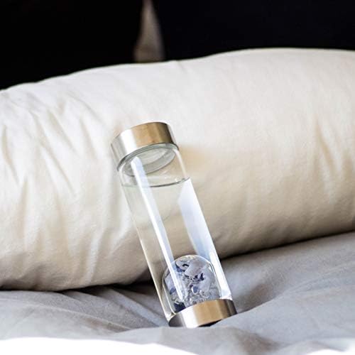 Vitajuwel via equilíbrio | Garrafa de água cristalina com sodalita e calcedônia para meditação