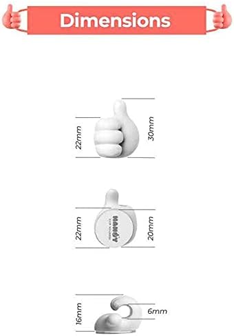 Lingna 5pc Thumb Multifuncional Clipe Porta, Mini Mãos pequenas fofas conectadas, clipes de suporte, suporte de chave criativa,