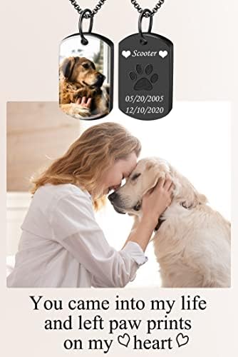 Colar de cinzas personalizadas para cães, colar personalizado de urna de animais de estimação/cão para cinzas, cremação