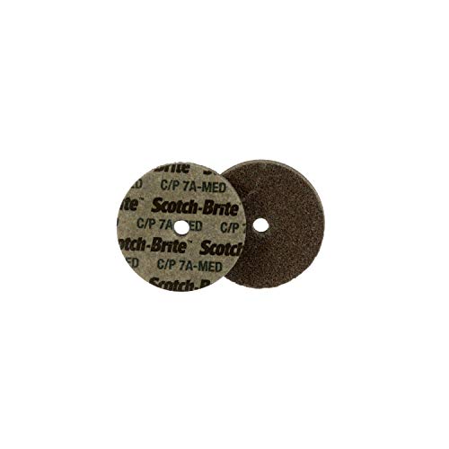 Scotch-Brite 05874 Roda unitizada de corte e polimento, 10,5 de diâmetro, grão abrasivo, 30100 rpm, 1-1/2 x 1/8 x 1/4 7a Med