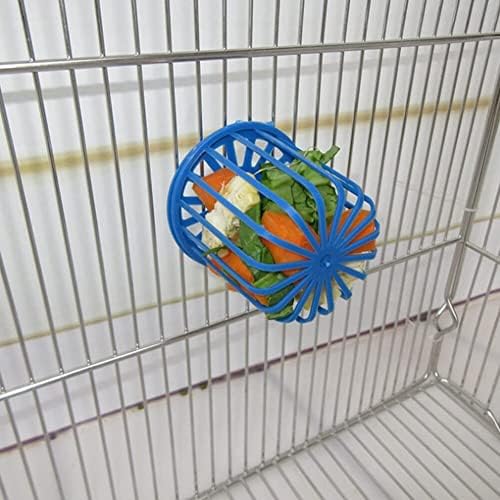 2pcs criativos gaiolas multiuso pendurar brinquedos de pássaros fruto vegetal alimentador de cesta de papagaio alimentador de animais