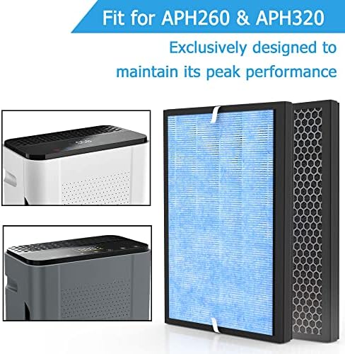 Vegebe Aph260 e APH320 Filtro de substituição H13 H13 para purificador de ar, compatível com APH260 e APH320, 3 em