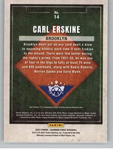 2022 Panini Diamond Kings 14 Carl Erskine Brooklyn Dodgers Baseball Trading Card
