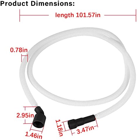 Dearay 807117001 Mangueira de drenagem, compatível com algumas lava -louças de Frigidaire e Electrolux