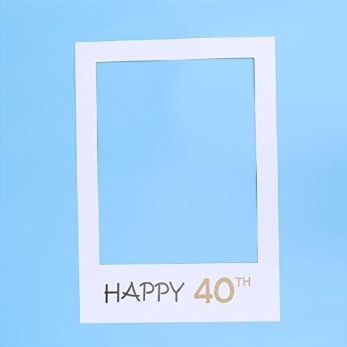 Tendycoco Feliz 40º DIY Picture Frame Foldouts Cabines de fotos para festa de aniversário
