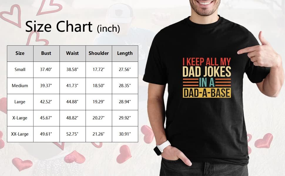 Camisetas de papai tewmeu para homens Eu mantenho todos os meus pai piadas em uma camisa de pai-a-base melhor camisa de pai, presente para papai