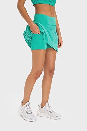 Altiland Saias de tênis plissadas para mulheres construídas em shorts, Sanks Athletic Golf Running Skorts com bolsos