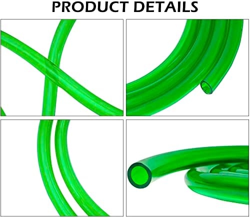 Tubos de PVC verdes de PVC 3/4 ID x 1 OD Vinil Mangueira flexível Tanque de aquário de aquário de tanque de água de baixa pressão BPA Free, 9,84ft