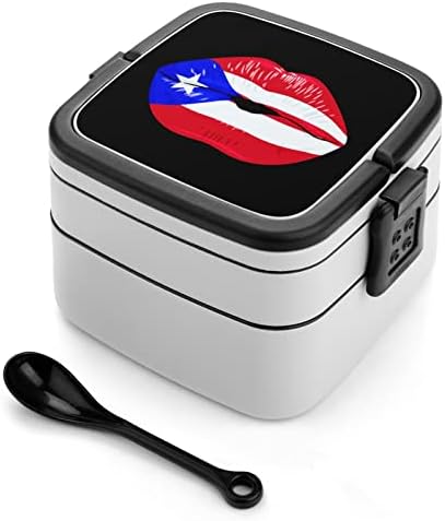 LiB of Porto Rico Box Box portátil Bento Box Bento Caixa de grande capacidade Contêiner de alimentos com colher
