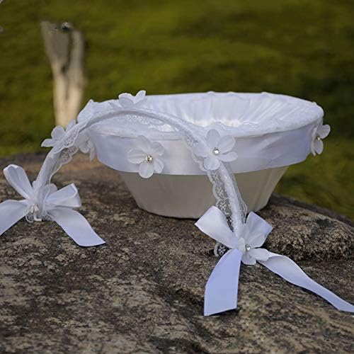 Novos cestas de casamento de Lee, cesta de casamento, cesta de flores brancas pura, cesta de casamento para menina florida