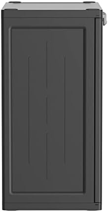 Keavy 2 prateleira armário de armazenamento de garagem de plástico 18,5d x 25,47w x 35,43 h, preto