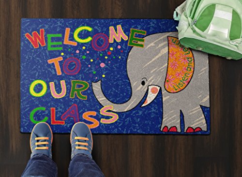 Carpets -chefe de tapete infantil Multicolor Welcome Mat para sala de aula ou sala de escola para crianças, sala de crianças