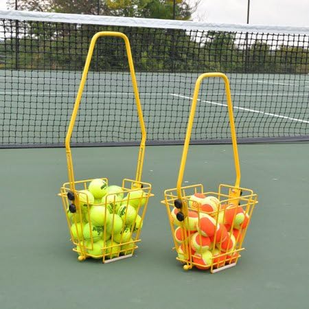 OnCourt Offourt Tennis mestrepro Ball Basket - maneira mais fácil de segurar bolas de tênis/altura ajustável/sem montagem de ferramentas/junior 36 bolas