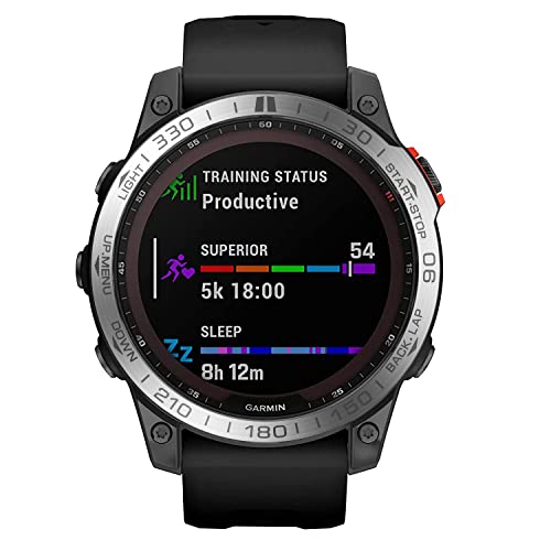 Aisports Bunicel Styling Compatível para Garmin Fenix ​​7x Tampa adesiva de anel da moldura Anti Anti Scratch Protection Aço inoxidável