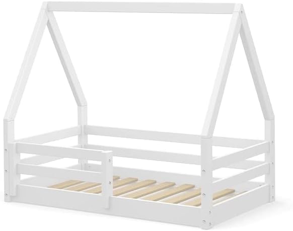 Eden Home moderno de madeira maciça de madeira de madeira com moldura com os trilhos de dossel de telhado em branco em branco