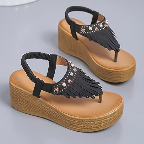 Sandálias de plataforma para mulheres verão novo peixe boca retro cunha sandálias feminina flap-flop Roman Shoes