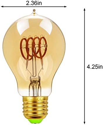 Xianfei 4pack vintage Edison lâmpadas LED lâmpadas diminuídas de 4w LED flexível lâmpada decorativa e27 Edison parafuso lâmpadas para