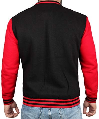 Jaqueta de beisebol do Baseball Men - High School Baseball Bomber Style Fleece Summer Mens Varsity Jackets