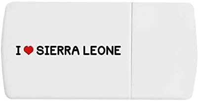 Azeeda 'I Love Sierra Leone' Caixa de comprimidos com divisor de comprimidos