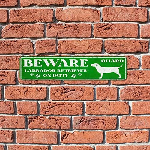 Cuidado com o guarda Jack Russell Terrier de plantão de rua Signs Metal Vintage Road Tin Sign Para Man Cave Garage Bar Pub Decor de parede, Jack Russell Terrier Presente, Presente de Amante de Cã