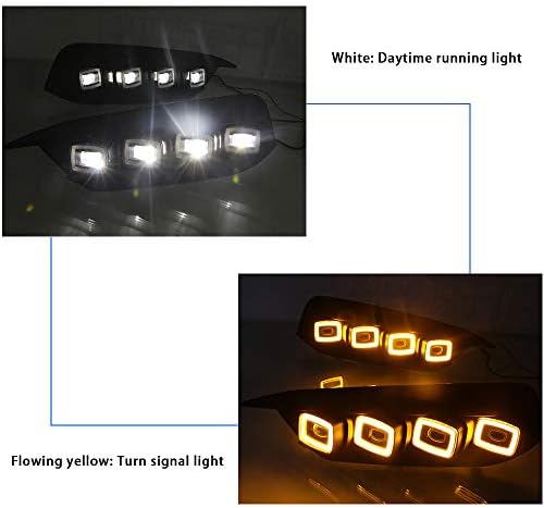 Ateyar Superbright LED de alto brilho diurno Drl Fit para Honda Civic como uma lâmpada de nevoeiro de névoa de giro