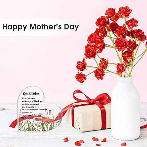 Presentes do dia das mães para a mãe acrílica signa de lembrança da mãe presente de presentes de apreciação da filha para o presente