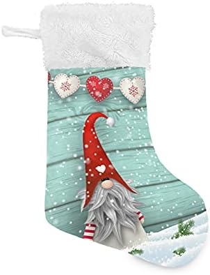 Natal Gnomos fofos meias de Natal grandes meias de natal para lareira para lareira Stair Stair Rails pendurados meias