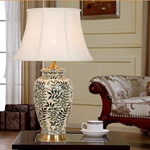Zhyh American Copper Ceramic Table Lamp Bedroom European Retro Great Sala de estar Modelo Sala Novo lâmpada de mesa chinesa
