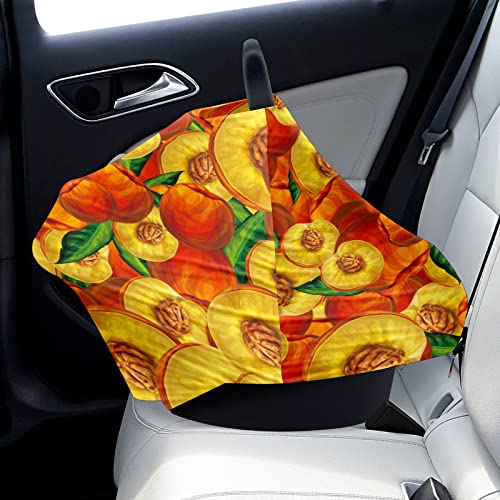 Capas de assento de carro para bebês Aquarela Pesach Fruit Fruit STATIDO PATTRAL DE ENFERMAÇÃO DEEA COBERTURA DE ARMAIÇÃO CARRILER CARRILER CARRILER PARA BEBIOS MULUSUSO PARA CAPOPEL DE CARSEAÇÃO PARA MENINAS MENINAS, GRESENTES DO GRANHAS