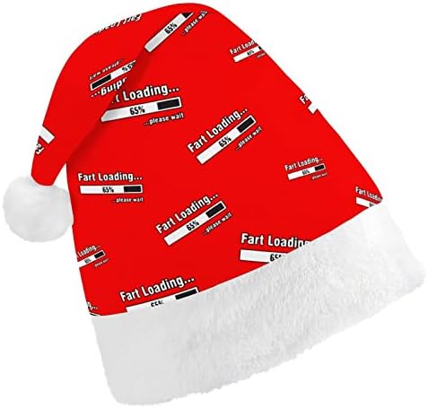 Fart carregando chapéu de Natal engraçado Papai Noel Chapé