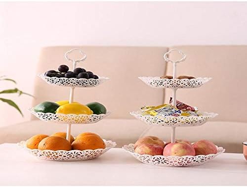 Acessórios de cozinha de bolo de placa de frutas de três camadas