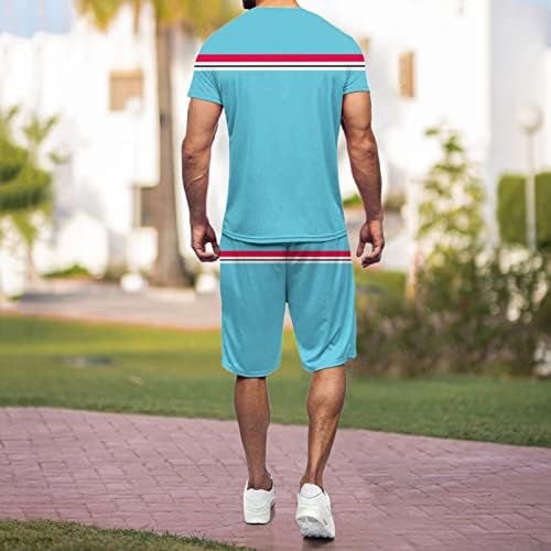 Camisas de treino masculino de verão masculino de 2 peças de esportes atléticos camiseta e shorts conjuntos de malha de malha roupas