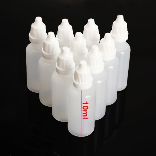 Woiwo 20 pcs 10 ml de plástico de plástico vazio garrafas de gotas de líquido líquido líquido garrafas de gotas de líquido de líquido com espreguiçadeira plástica