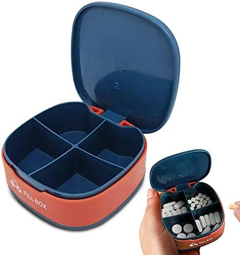 Caixa de comprimidos Caixa de comprimidos pequena 4 vezes ao dia, recipiente de pílula de viagem Suporte portátil para pílula para