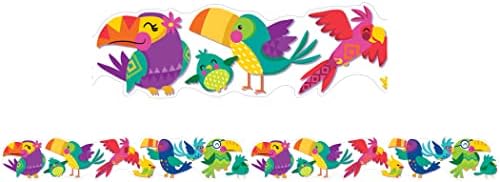 Eureka colorida 'você pode tucan' pássaros avisos e decoração de sala de aula para professores, 12pc, 3,25 '' w x 37 '' l