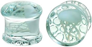 TopBright 0g 00g 1/2 polegada de vidro em espiral com água de água de água.