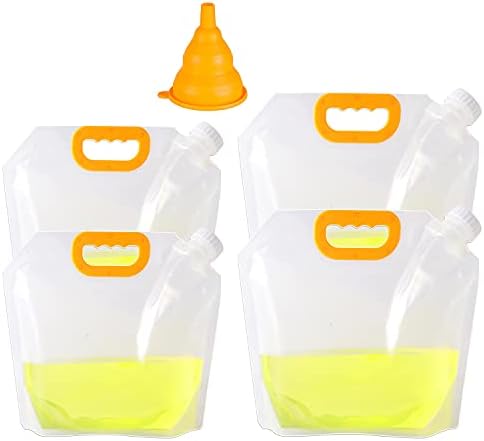 Kichwit grande bolsa de recipiente de água dobrável, bolsas de licor de plástico bebendo frascos, jarro de armazenamento de plástico