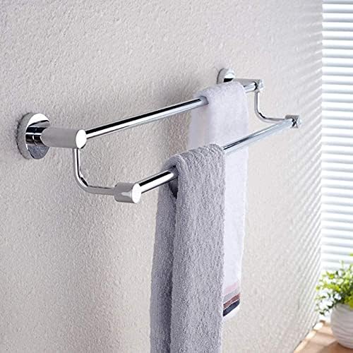-S prateleira, toalha de toalha sem toalhas sem perfuração, barra de toalha de haste dupla de aço, toalha de parede de banheiro