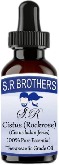 S.R Brothers Cistus puro e natural de grau de grau essencial de grau essencial com conta -gotas 100ml