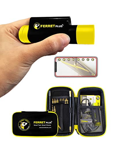 Ferret Plus Câmera de inspeção sem fio - Wi -Fi. Detector de memória e tensão a bordo, HD 720p, luzes LED ajustáveis, com classificação