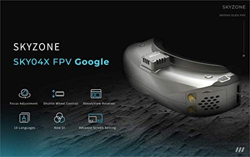 SkyZone Sky04x OLED 5.8G 48CH RECEBIÇÃO STEPTYVIEW 1280960 DVR FPV Goggles Focus Ajustar com o ventilador do rastreador de cabeça