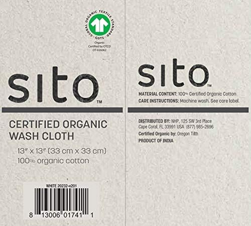 Dr. Mercola Organic Cotton Wash Pano Tamanho 13 X 13, Non OGM, Gets Certified