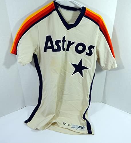1982 Houston Astros Kiko Garcia 23 Jogo usou White Jersey 40 DP35800 - Jerseys MLB usada para jogo MLB