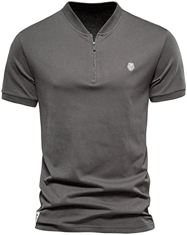 Camisa de golfe masculina de Ozmmyan Henley Shirts Camisão Athletic T-shirt T-shirt Tops Basic Basic Tops Basic Fit Casual