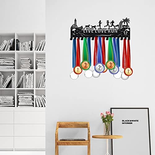 Superdant Running Medal Display Rack Live Love Run Run Men Women Sports Sports Medal Display Holder para mais de